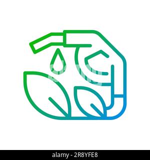 Biofuel pixel perfect gradient linear vector icon Stock Vector