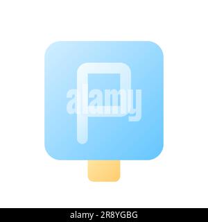 Parking space pixel perfect flat gradient color ui icon Stock Vector