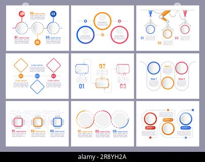 Digitalization and technology integration infographic chart design template set Stock Vector