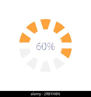 Loader bar infographic chart design template Stock Vector