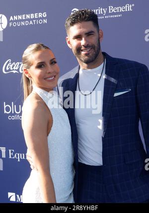 Brooke Wheeler and JD Martinez attend the Los Angeles Dodgers News Photo  - Getty Images