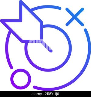 Aim pixel perfect gradient linear vector icon Stock Vector