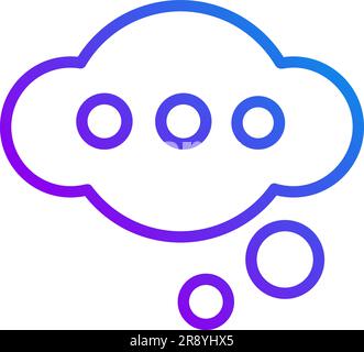 Thinking pixel perfect gradient linear vector icon Stock Vector