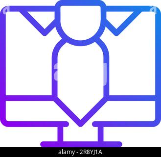 Business online pixel perfect gradient linear vector icon Stock Vector