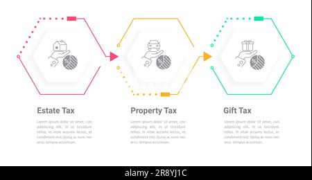 Personal tax types infographic chart design template Stock Vector