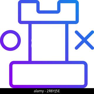 Rook pixel perfect gradient linear vector icon Stock Vector