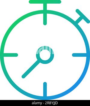 Stopwatch yellow pixel perfect gradient linear vector icon Stock Vector