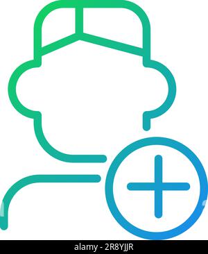 Recruitment pixel perfect gradient linear vector icon Stock Vector
