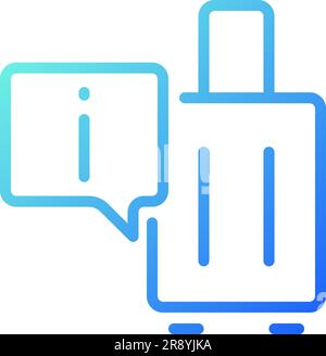 Tourist information center pixel perfect gradient linear vector icon Stock Vector