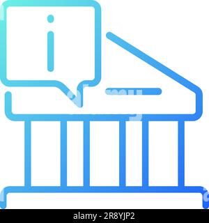 Bank information pixel perfect gradient linear vector icon Stock Vector
