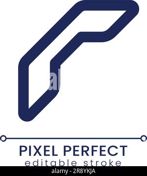 Call ended pixel perfect linear ui icon Stock Vector