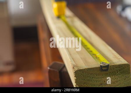 Material measuring inches copy space backgrounds working tools cutting carpentry Stock Photo