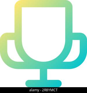 Champion cup pixel perfect gradient linear ui icon Stock Vector