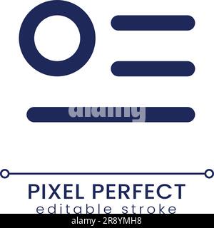 Menu notification pixel perfect linear ui icon Stock Vector