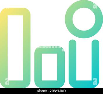 Analytic app notification pixel perfect gradient linear ui icon Stock Vector