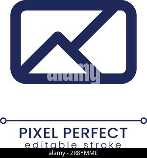 Image pixel perfect linear ui icon Stock Vector