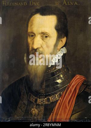 Portrait of Fernando Alvarez de Toledo, Duke of Alba, 1600-1699. Copy after Willem Key. Stock Photo