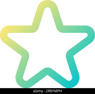 Star pixel perfect gradient linear ui icon Stock Vector