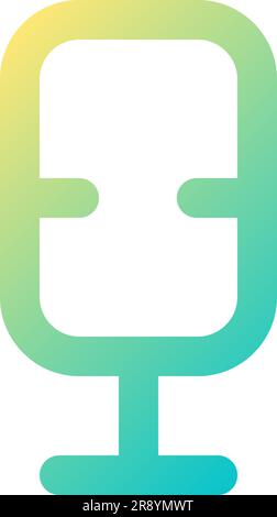 Microphone pixel perfect gradient linear ui icon Stock Vector