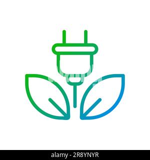 Clean energy pixel perfect gradient linear vector icon Stock Vector