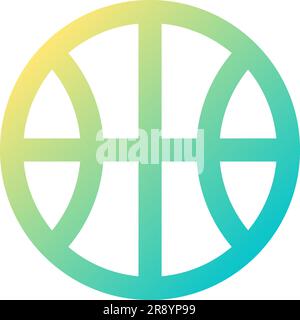 Basketball match pixel perfect gradient linear ui icon Stock Vector