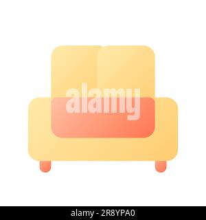 Sofa pixel perfect flat gradient color ui icon Stock Vector