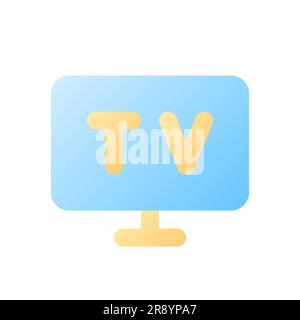 Television pixel perfect flat gradient color ui icon Stock Vector