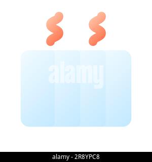 Electric heater pixel perfect flat gradient color ui icon Stock Vector