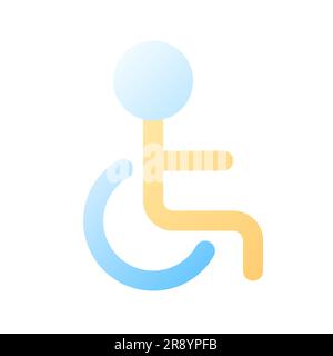 Disability pixel perfect flat gradient color ui icon Stock Vector