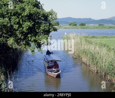 tour around a riverside area Stock Photo