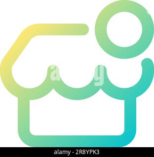 Online shop notification pixel perfect gradient linear ui icon Stock Vector