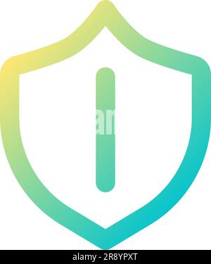 Safeguard pixel perfect gradient linear ui icon Stock Vector
