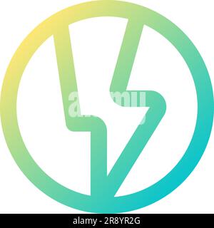Cryptocurrency coin pixel perfect gradient linear ui icon Stock Vector