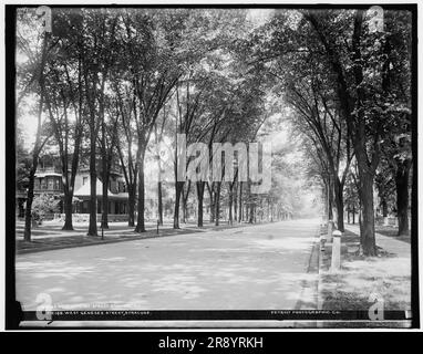 West Genesee Street, Syracuse, between 1890 and 1901. Stock Photo