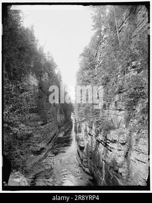 The Flume, Ausable Chasm, N.Y., between 1900 and 1906. Stock Photo