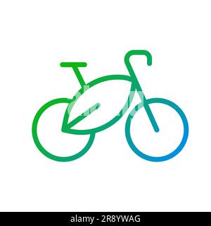 Riding bike pixel perfect gradient linear vector icon Stock Vector