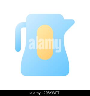 Electric kettle pixel perfect flat gradient color ui icon Stock Vector