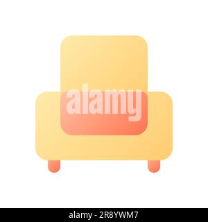 Armchair pixel perfect flat gradient color ui icon Stock Vector
