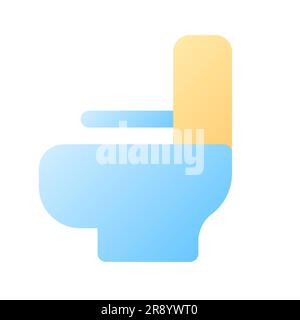 Toilet pot pixel perfect flat gradient color ui icon Stock Vector