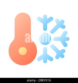 Climate control system pixel perfect flat gradient color ui icon Stock Vector
