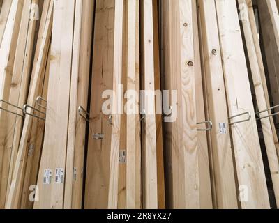 An arrangement of wooden boards of assorted sizes and shapes, organized ...
