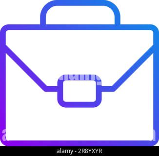 Briefcase pixel perfect gradient linear vector icon Stock Vector