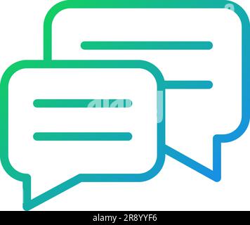 Dialogue pixel perfect gradient linear vector icon Stock Vector