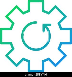 Update blue pixel perfect gradient linear vector icon Stock Vector