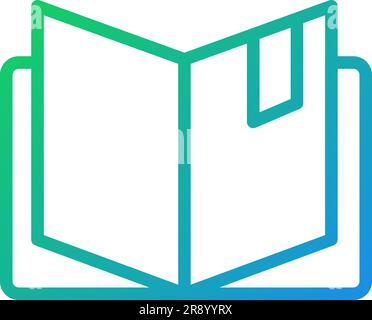Open book pixel perfect gradient linear vector icon Stock Vector