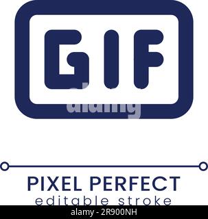 GIF pixel perfect linear ui icon Stock Vector