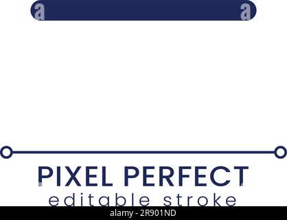 Minus pixel perfect linear ui icon Stock Vector