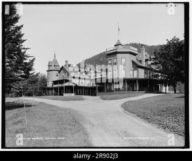 The Balsams, Dixville Notch, between 1890 and 1901. Hotel in New Hampshire, previously known as Dix House, and later as Balsams Grand Resort Hotel. Stock Photo