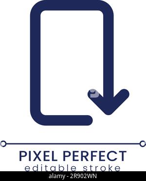 Reply pixel perfect linear ui icon Stock Vector