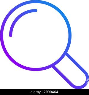 Magnifying glass pixel perfect gradient linear vector icon Stock Vector